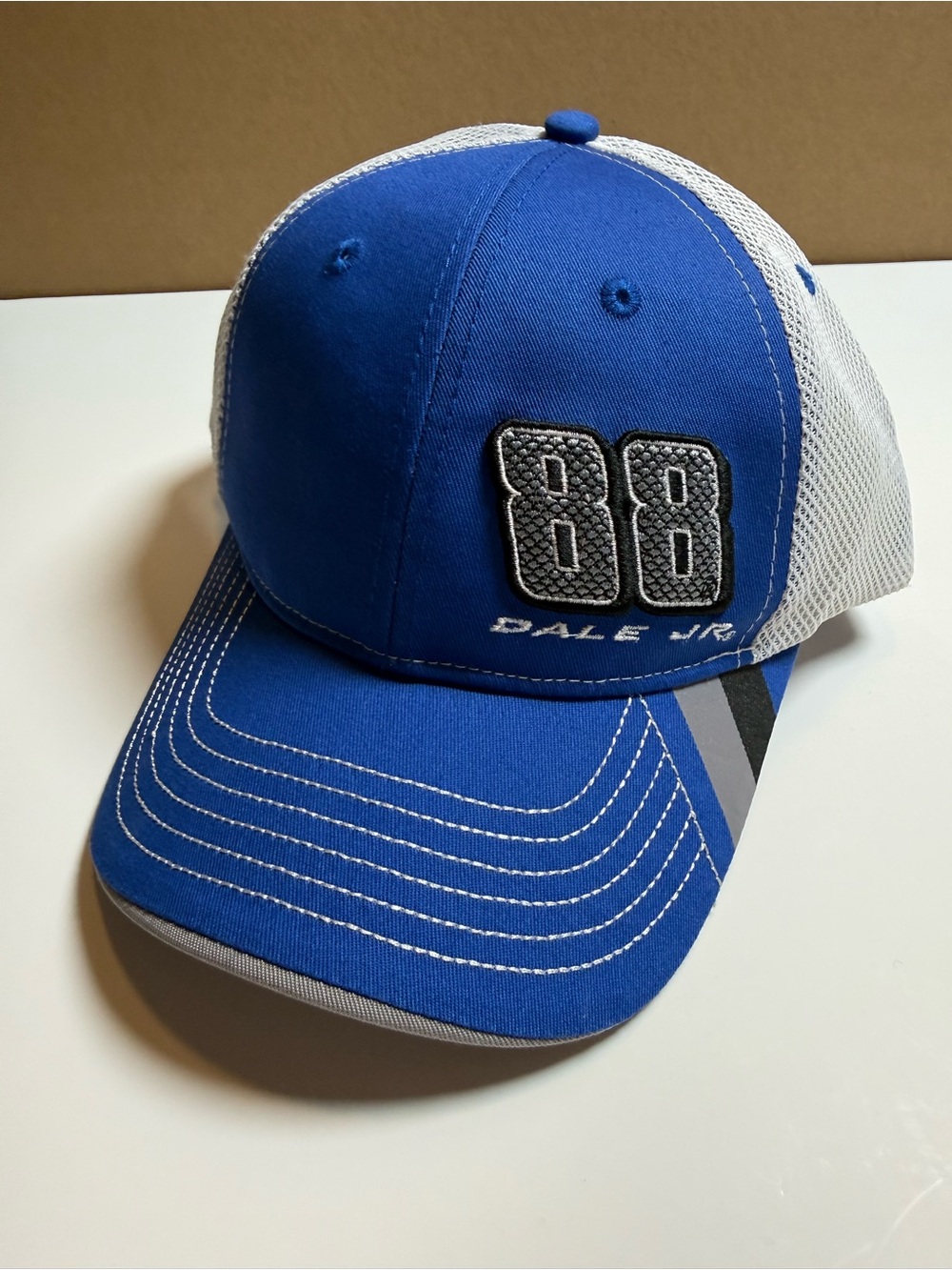 NEW Dale Earnhardt Jr #88 Valvoline Blue/White Mesh Snapback Hat NASCAR Racing
